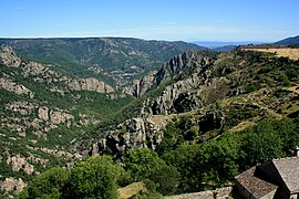 Le canyon L'antre du diable vu de La Garde-Guérin