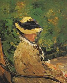 Madame Manet i Bellevuehaven, 1880 Mme Édouard Manet dans le Jardin de Bellevue