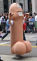 ’n Peniskostuum in 2005 op ’n parade in San Francisco.