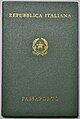 Copertina di un passaporto della Repubblica Italiana rilasciato nel 1966