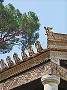 Éléments du temple étrusque d'Alatri reconstitué (Villa Giulia, Rome).