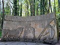 Monumento en la parko de la elfluejo de Ebro.