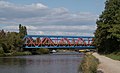 Oberhausen, le pont de chemin de fer sur la route Essen-Steeler sur le canal Rhin Herne