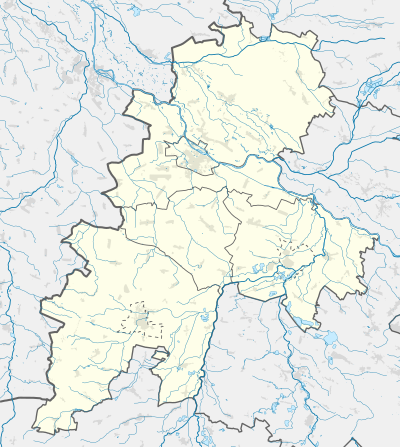 Mapa konturowa powiatu brzeskiego, po prawej znajduje się punkt z opisem „Zawadno”