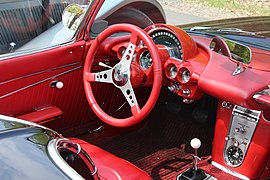 Cockpit of Chevrolet Corvette C1 from 1962