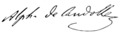 signature d'Alphonse Pyrame de Candolle