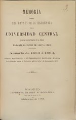 Thumbnail for File:Memoria acerca del estado de la enseñanza en la Universidad Central y en los establecimientos de su distrito durante el curso de 1862 a 1863 (IA A11401803).pdf