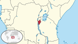 Geografisk plassering av Burundi