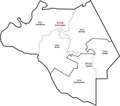 Kuala Langat, Selangor Parliament and State Assembly Electoral Districts