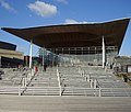 Cymraeg: Cynulliad Cenedlaethol Cymru, Caerdydd English: National Assembly for Wales, Cardiff