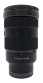 This image shows the Sony FE 24-70mm F2.8 GM lens from the front