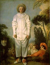 Pierrot, 1718-9, Louvre.