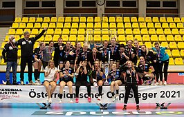 Hypo Niederösterreich na de finale van de ÖHB Cup 2021