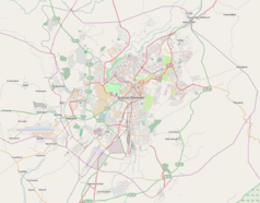 Mapa konturowa Erywania, w centrum znajduje się punkt z opisem „Stadion Republikański im. Wazgena Sarkisjana”