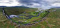 Alþingi Lögberg aerial panorama, taken in June 2017