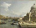 Bernardo Bellotto, Entrance to the Grand Canal and the Church of La Salute, 1725-1750, oleo sur tolo medium QS:P186,Q296955;P186,Q12321255,P518,Q861259 .