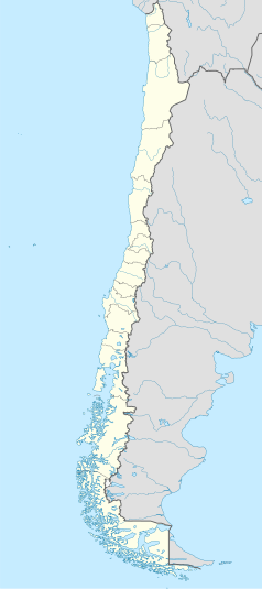 Mapa konturowa Chile, w centrum znajduje się punkt z opisem „San Carlos”