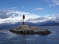 Lumturo ĉe la fino de la mondo en Ushuaia, Argentino