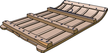 Estructura de madera terminada, sin empedrado