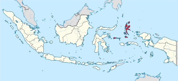 Peta genah Propinsi Maluku Utara ring Indonésia