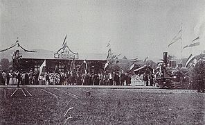 La gare de Bœrsch lors de l'inauguration de la ligne.