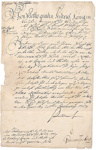 File:Brief Friedrich I in Preußen 1707-01-28.jpg