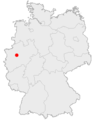 Position of Bochum in Germany