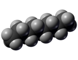 Space-filling model of octane{{{画像alt3}}}