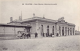 La gare, au début du XXe siècle.