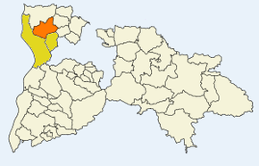 Poziția Ihringen pe harta districtului Breisgau-Hochschwarzwald