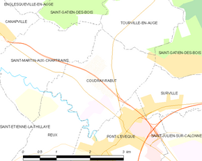 Poziția localității Coudray-Rabut