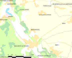 Poziția localității Beaumontel