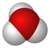 Ball-and-stick model of the hydronium cation