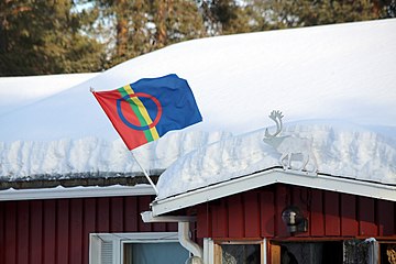 Reindeer farm, Sámi flag