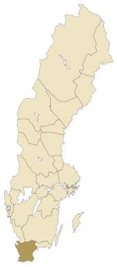 Lage von Schonen in Schweden