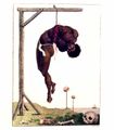 "A Negro Hung Alive by the Ribs to a Gallows" illustration by William Blake for Captain John Stedman, 1796. (See also: Aphra Behn).. Nous pouvons convenir que cette image convient ? Sauf que la mer est rose…