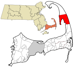 Location in Barnstable County and the state of Massachusetts.