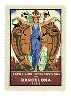 Werbebriefmarke für die Exposició Internacional de Barcelona 1929