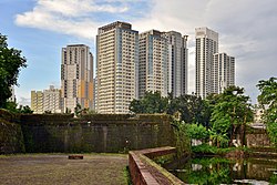 View of the skyline of San Nicolas (left) and Binondo (right), taken from Fort Santiago, Manila