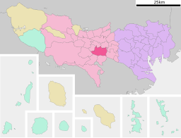 Fuchūs läge i Tokyo prefektur