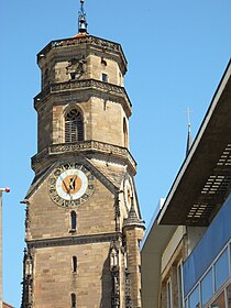 Westturm der Evangelischen Stiftskirche Stuttgart, 61 Meter Höhe