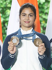 Portrait of sports shooter Manu Bhaker