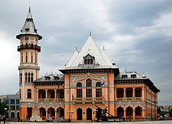 The Buzău County prefecture building of the interwar period.