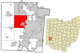 Location in Montgomery County and the state of Ohio.