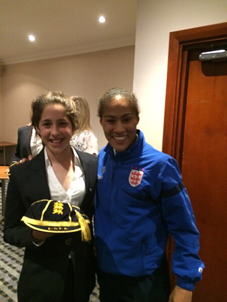 File:Ava Kuyken England schools 2014 with Rachel Yankey.jpg