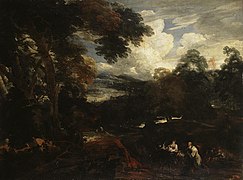 Lucas Achtschellinck. Paysage avec fuite en Égypte