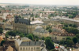 Chartres sett från ett av tornen i katedralen