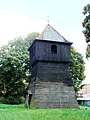 Houten kerktoren van de Sint-Nicolaaskerk