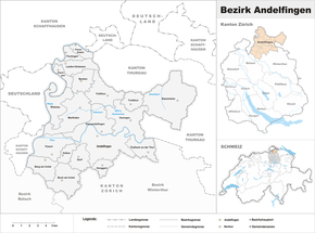 Karte von Bezirk Andelfingen