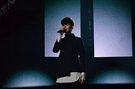 A bolgár versenyző, Kristian Kostov; második helyezett